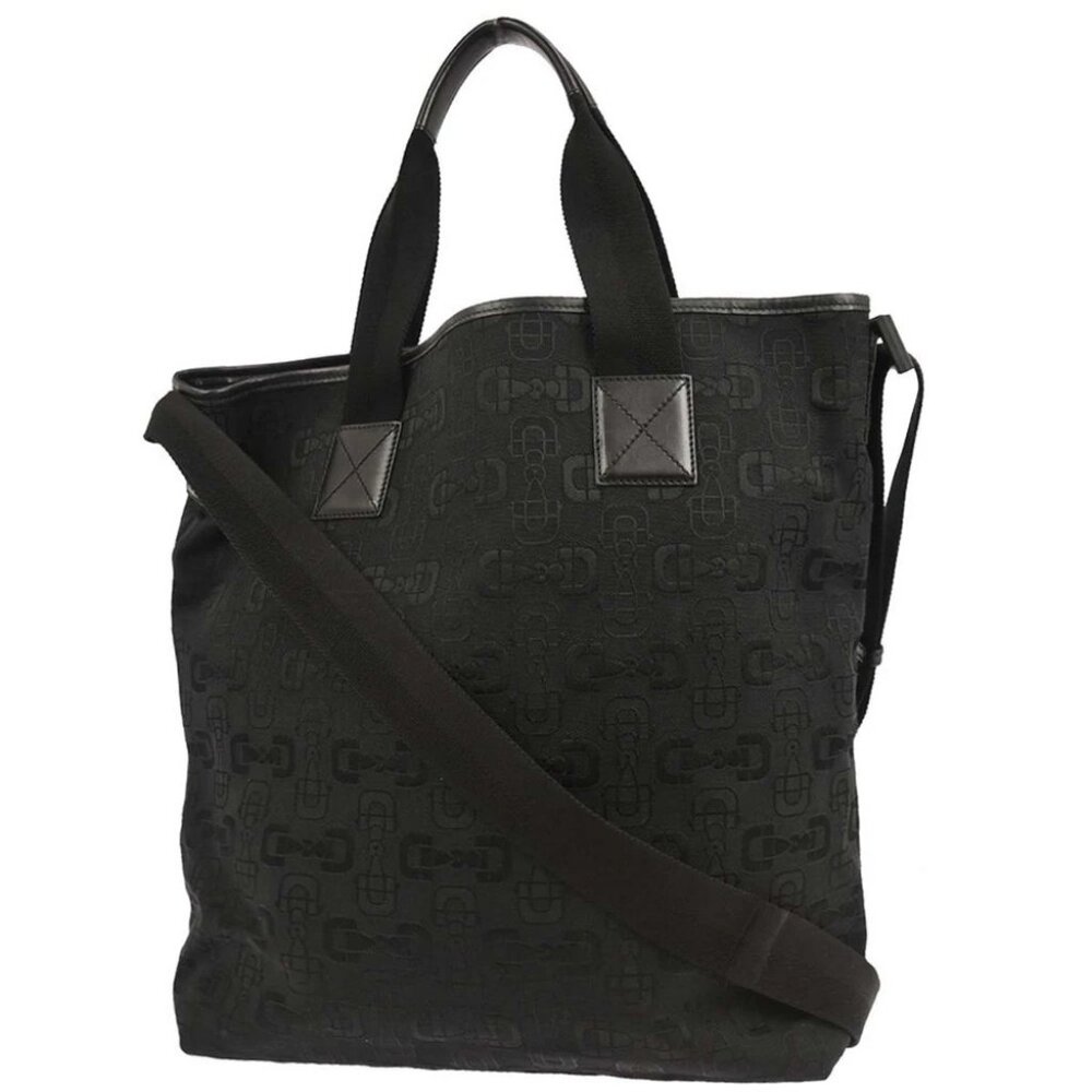 Gucci Black Canvas Tote 2way Handbag - Picture 2 of 10
